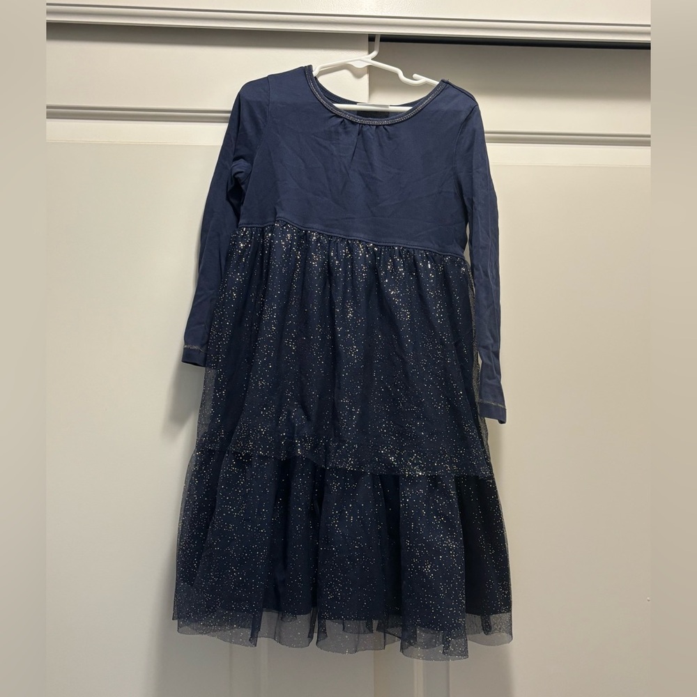 Hanna Andersson sparkle tulle dress, size 5/110